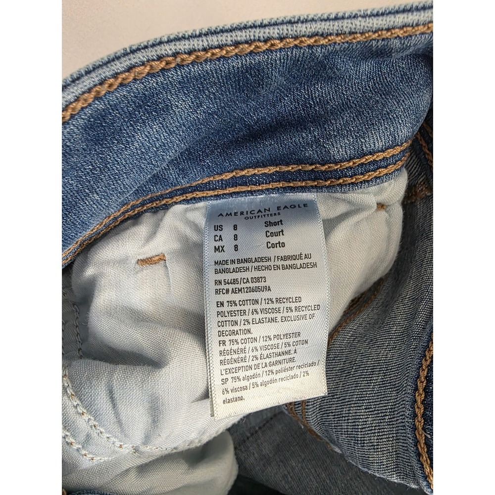 American Eagle Next Level Stretch Flare Jeans Medium Wash Size 8 Womens - Picture 15 of 15